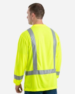 Berne Apparel Men's Hi-Vis Class 3 Performance Pocket T-Shirt - Image 4