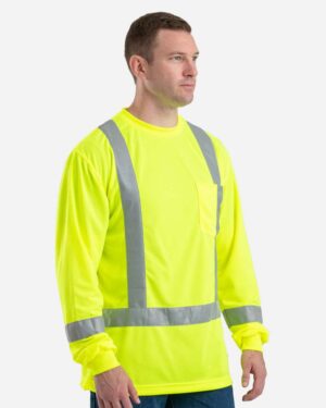 Berne Apparel Men's Hi-Vis Class 3 Performance Pocket T-Shirt - Image 3