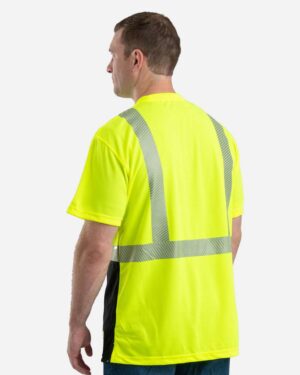 Berne Apparel Men's Hi-Vis Class 2 Color Blocked Pocket T-Shirt - Image 5