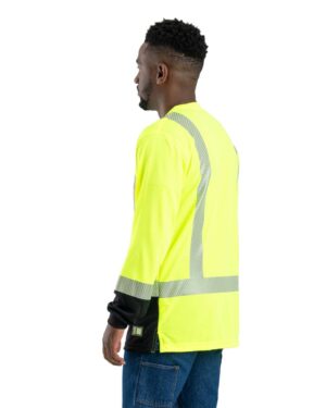 Berne Apparel Men's Hi-Vis Class 3 Color Blocked T-Shirt - Image 3