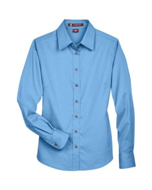 Harriton Women's Easy Blend™ Long Sleeve Twill Dress Shirt with Stain-Release - Image 26