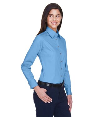 Harriton Women's Easy Blend™ Long Sleeve Twill Dress Shirt with Stain-Release - Image 29