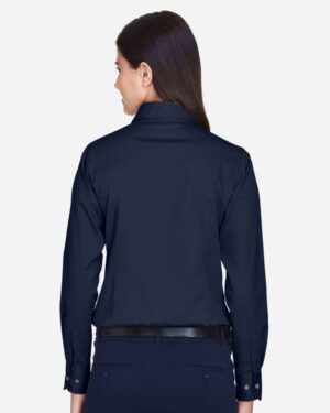 Harriton Women's Easy Blend™ Long Sleeve Twill Dress Shirt with Stain-Release - Image 35