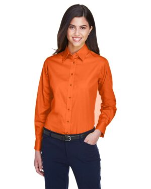 Harriton Women's Easy Blend™ Long Sleeve Twill Dress Shirt with Stain-Release - Image 53