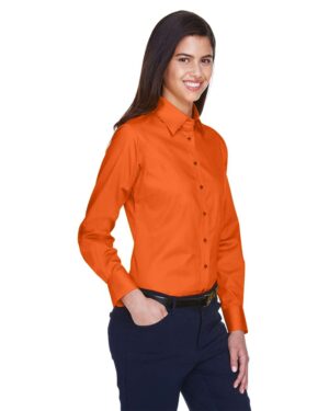 Harriton Women's Easy Blend™ Long Sleeve Twill Dress Shirt with Stain-Release - Image 54