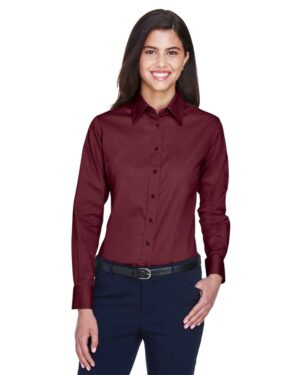 Harriton Women's Easy Blend™ Long Sleeve Twill Dress Shirt with Stain-Release - Image 68