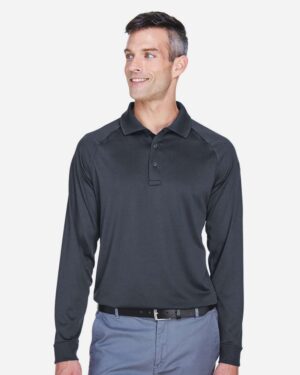 Harriton Men's Advantage Long Sleeve Tactical Polo - Image 8