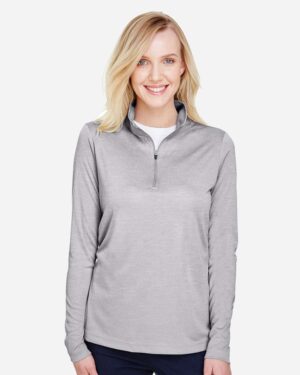 Team 365 Women's Zone Sonic Heather Performance Quarter-Zip Pullover - Image 3