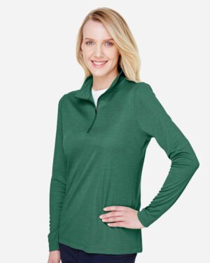 Team 365 Women's Zone Sonic Heather Performance Quarter-Zip Pullover - Image 24