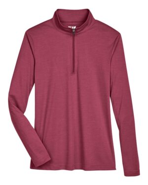 Team 365 Women's Zone Sonic Heather Performance Quarter-Zip Pullover - Image 26
