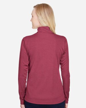 Team 365 Women's Zone Sonic Heather Performance Quarter-Zip Pullover - Image 30