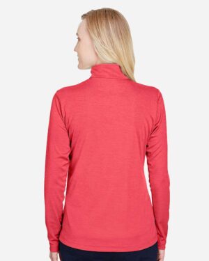 Team 365 Women's Zone Sonic Heather Performance Quarter-Zip Pullover - Image 35