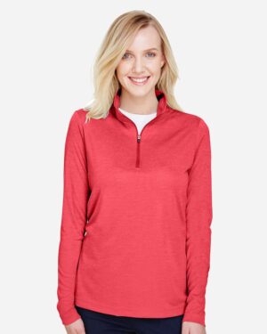 Team 365 Women's Zone Sonic Heather Performance Quarter-Zip Pullover - Image 33