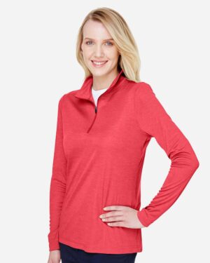 Team 365 Women's Zone Sonic Heather Performance Quarter-Zip Pullover - Image 34
