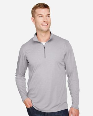 Team 365 Men's Zone Sonic Heather Performance Quarter-Zip Pullover - Image 3