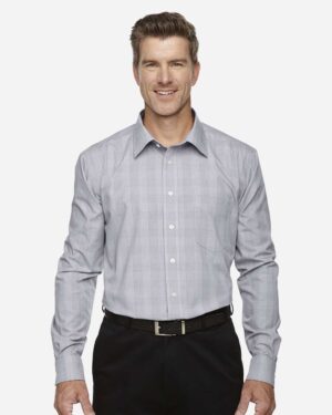 Devon & Jones Men's Crown Collection® Glen Plaid Woven Dress Shirt - Image 3