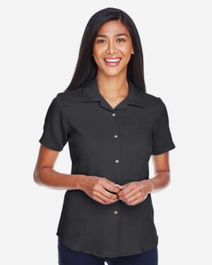 Harriton Women's Bahama Cord Camp Shirt - Image 3