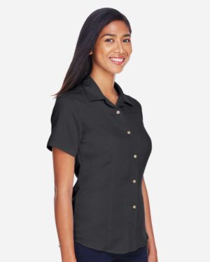 Harriton Women's Bahama Cord Camp Shirt - Image 4