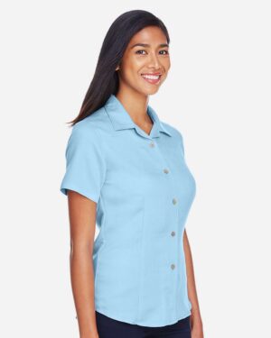 Harriton Women's Bahama Cord Camp Shirt - Image 14