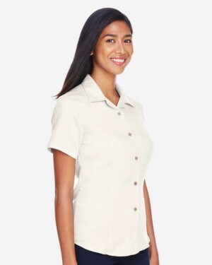 Harriton Women's Bahama Cord Camp Shirt - Image 19
