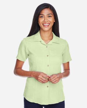 Harriton Women's Bahama Cord Camp Shirt - Image 23