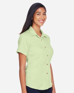 Harriton Women's Bahama Cord Camp Shirt - Image 24