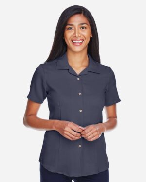 Harriton Women's Bahama Cord Camp Shirt - Image 28