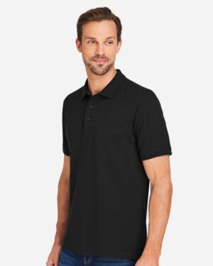 Harriton Men's Valiant Cotton Snag Protect Pocket Polo - Image 5