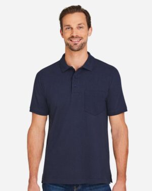 Harriton Men's Valiant Cotton Snag Protect Pocket Polo - Image 16