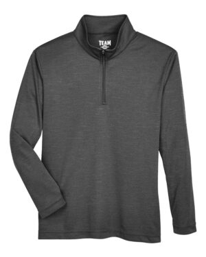 Team 365 Youth Zone Sonic Heather Performance Quarter-Zip Pullover - Image 6