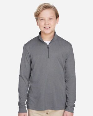 Team 365 Youth Zone Sonic Heather Performance Quarter-Zip Pullover - Image 13