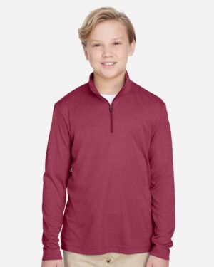 Team 365 Youth Zone Sonic Heather Performance Quarter-Zip Pullover - Image 28