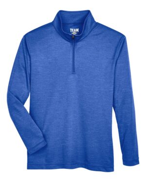 Team 365 Youth Zone Sonic Heather Performance Quarter-Zip Pullover - Image 36