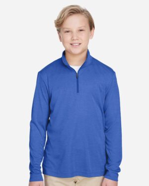 Team 365 Youth Zone Sonic Heather Performance Quarter-Zip Pullover - Image 38