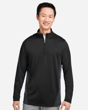 Harriton Men's Flash Snag Protection Plus IL Colorblock Quarter-Zip Pullover - Image 4