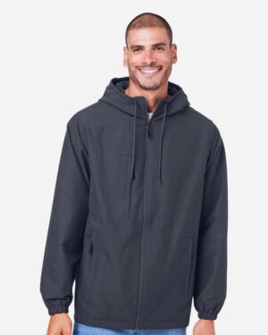 Harriton Unisex Flex Twill Hooded Jacket - Image 10