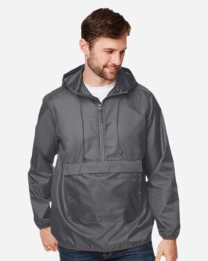 Team 365 Unisex Zone Protect Packable Anorak Jacket - Image 16