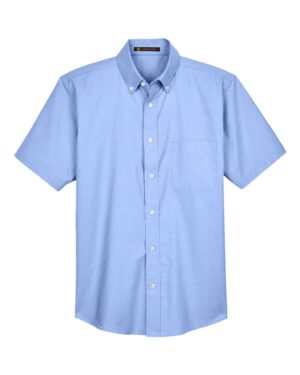 Harriton Men's Oxford Short Sleeve with Stain-Release - Image 6