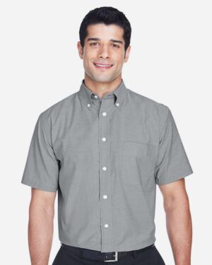 Harriton Men's Oxford Short Sleeve with Stain-Release - Image 13