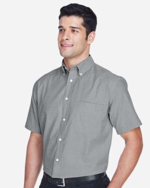Harriton Men's Oxford Short Sleeve with Stain-Release - Image 14