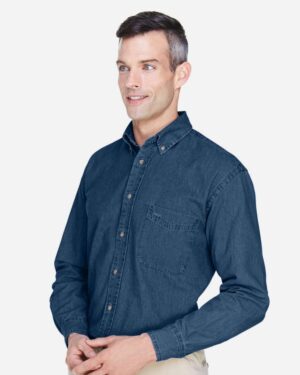 Harriton Men's Denim Shirt - Image 4