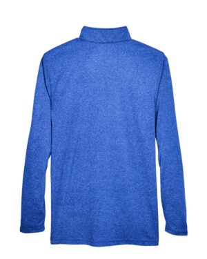 UltraClub Men's Cool & Dry Heathered Performance Quarter-Zip Pullover - Image 12