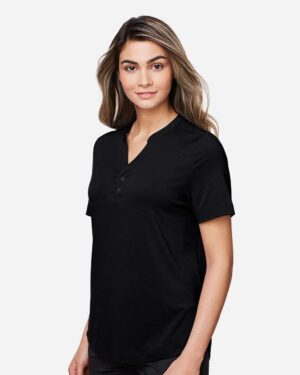 North End Women's JAQ Snap-Up Stretch Performance Polo - Image 4