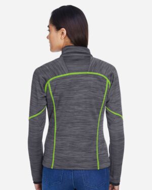 North End Women's Flux Mélange Bonded Fleece Jacket - Image 5