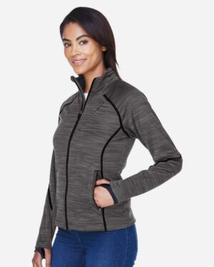 North End Women's Flux Mélange Bonded Fleece Jacket - Image 9