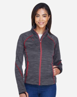North End Women's Flux Mélange Bonded Fleece Jacket - Image 13
