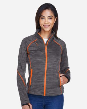 North End Women's Flux Mélange Bonded Fleece Jacket - Image 18