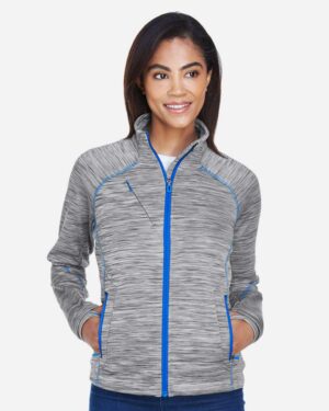 North End Women's Flux Mélange Bonded Fleece Jacket - Image 23