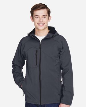North End Men's Prospect Two-Layer Fleece Bonded Soft Shell Hooded Jacket - Image 13