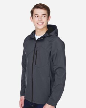 North End Men's Prospect Two-Layer Fleece Bonded Soft Shell Hooded Jacket - Image 14